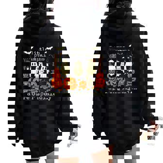 Retro Little Pumpkins Are Our Specialty Peds Nurse Halloween Women Oversized Hoodie Back Print | Seseable CA