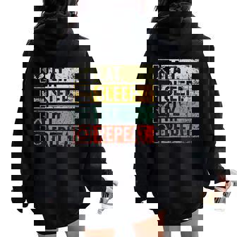 Retro Vintage Eat Sleep Fly Repeat Pilot For Men Women Oversized Hoodie Back Print | Seseable FR