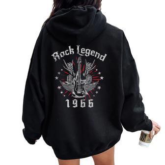 Rock Legend Guitar 1966Intage Retro Jupe Homme Sweat à capuche oversize pour femme avec imprimé dans le dos - Cadeauxyz