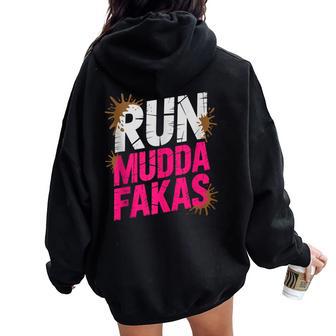 Run Mudda Fakas Mud Girl Run Women Oversized Hoodie Back Print - Thegiftio UK