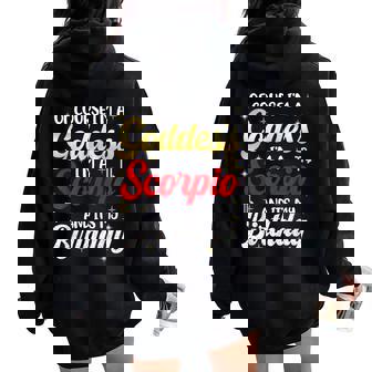 Scorpio Red Scorpio Goddess Queen Its My Birthday Girl Women Oversized Hoodie Back Print - Thegiftio