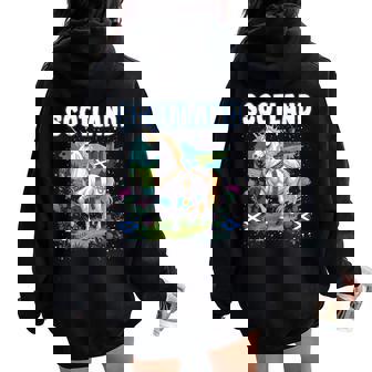 Scotland Themed Outfit Idea For & Scottish Unicorn Women Oversized Hoodie Back Print | Seseable CA