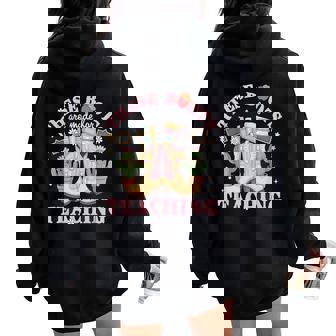 These Boots Are Made For Teaching Teacher Back To School Women Oversized Hoodie Back Print | Seseable FR