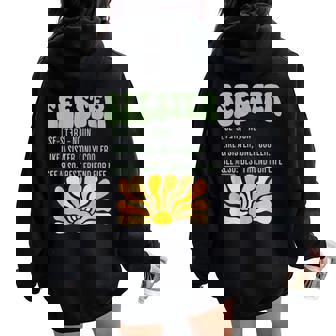 Seester Definition Mom Friend Sister Soul Sisters Women Oversized Hoodie Back Print | Mazezy