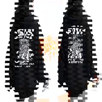 Senior Sister Class Of 2026 Coquette Basketball Graduation Women Oversized Hoodie Back Print - Thegiftio