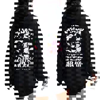 My Shadow Has Four Legs And A Tail Flower Women Oversized Hoodie Back Print | Mazezy