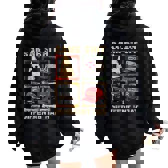 Same Shit Different Hat Jokes Women Women Oversized Hoodie Back Print | Mazezy