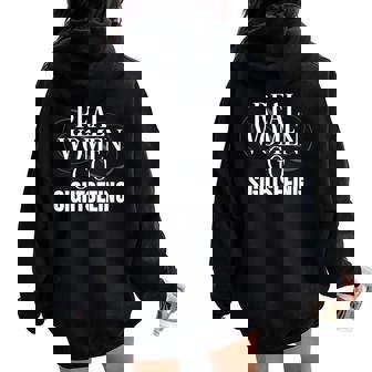 Sightseeing Real Women Go Sightseeing Women Oversized Hoodie Back Print | Mazezy