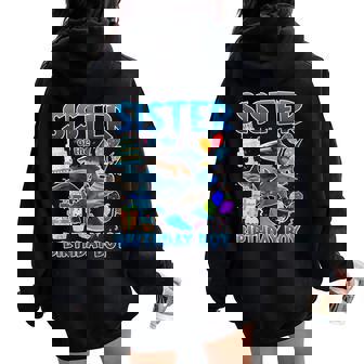 Sister Of The Birthday Boy Tralalero Tralala Family Matching Women Oversized Hoodie Back Print | Seseable CA