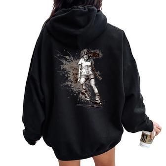 Skater Niña Ropa Estética Egirl Patinaje Women Oversized Hoodie Back Print - Regaloses
