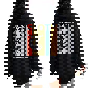 Sloth ナマケモノ 動物 レディース オーバーサイズ パーカー バックプリント - Kawaiitshirt