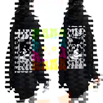 Smoking Chat Drôle Maman Maman Mignonne Amoureux Des Chats Sweat à capuche oversize pour femme avec imprimé dans le dos - Cadeauxyz