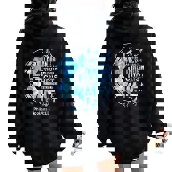 Soccer- Christian I Can Do All Things Religious Boy Men Women Oversized Hoodie Back Print - Thegiftio