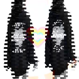 Someone In California Loves Me Heart Retro Groovy Women Oversized Hoodie Back Print - Thegiftio