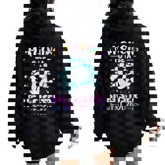 Soon To Be Big Sis Finally Going To Be Big Sister Est 2026 Women Oversized Hoodie Back Print | Seseable UK