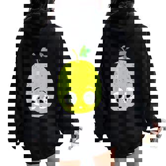 The Sour Grape Good Egg Teacher Halloween Costume Food Group Women Oversized Hoodie Back Print | Mazezy