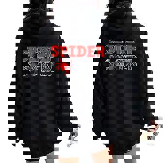 Spider Sister Spidey Birthday Matching Family Girls Sisters Women Oversized Hoodie Back Print | Mazezy