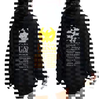 Spqr Gira Mundialcipio Africanus De La Antigua Roma Women Oversized Hoodie Back Print - Regaloses