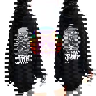 Stephanie Joli Prénom De Fille Avec Un Chat Cool Sweat à capuche oversize pour femme avec imprimé dans le dos - Cadeauxyz