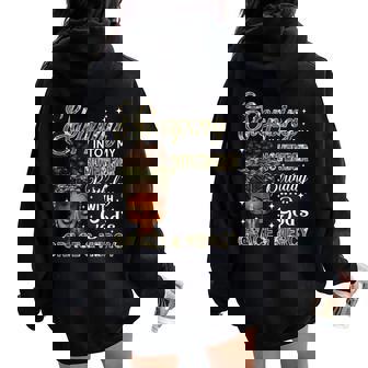 Stepping Into My November Birthday Black Christian Women Oversized Hoodie Back Print | Mazezy