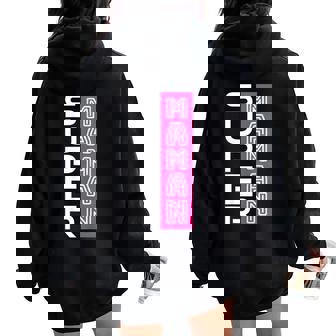 Super Maman Idée Cadeau Maman Fête Des Mères Original Humour Sweat à capuche oversize pour femme avec imprimé dans le dos - Cadeauxyz