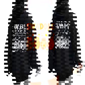 Swaddle Specialist Nicu Mother Baby Nurse Fall Thanksgiving Women Oversized Hoodie Back Print | Seseable CA