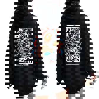 Tacos Before Vatos Mexican Latina Chicana Pin-Up Girl Tattoo Women Oversized Hoodie Back Print | Mazezy