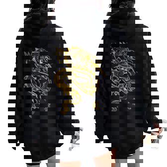 Tattoo Chinese Dragon For Men And Women Women Oversized Hoodie Back Print | Mazezy