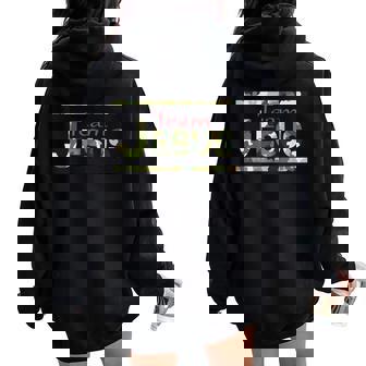 Team Jesus Christian Camo Camouflage Army Women Oversized Hoodie Back Print | Mazezy