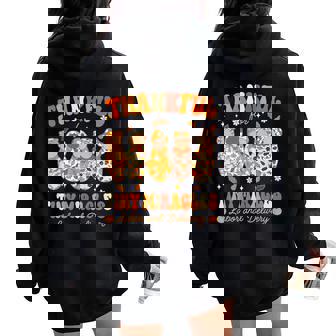 Thankful For Tiny Miracles Labor Delivery Nurse Thanksgiving Women Oversized Hoodie Back Print | Seseable CA