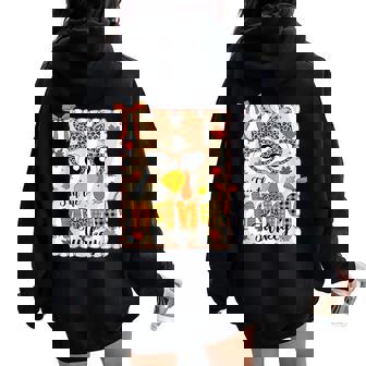 Thanksgiving I'm The Nana Turkey Matching Family Mom Grandma Women Oversized Hoodie Back Print | Seseable CA