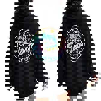 Tie Dye Cute Camp Sixth Grade Squad Teacher Camping Lovers Women Oversized Hoodie Back Print | Mazezy