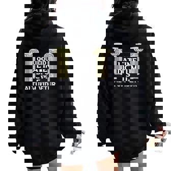 Historia Romana Latina Dicho Filosófico Profesor Latino Divertido Women Oversized Hoodie Back Print - Regaloses