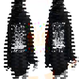 Trois Cavaliers King Charlespaniel Noël Homme Chien Sweat à capuche oversize pour femme avec imprimé dans le dos - Cadeauxyz