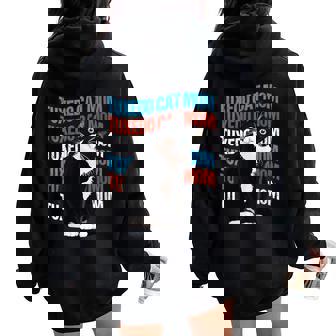 Tuxedo Cat Cadeau De Fête Des Mères Pour La Meilleure Maman Chat Jamais Sweat à capuche oversize pour femme avec imprimé dans le dos - Cadeauxyz