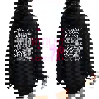 Twinning With My Bestie Coquette Spirit Week Girls Women Oversized Hoodie Back Print - Thegiftio