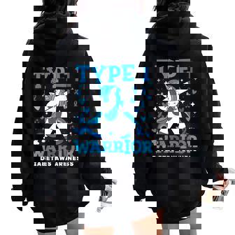 Type One Diabetes Awareness Unicorn Boys Girls T1d Diabetic Women Oversized Hoodie Back Print | Mazezy