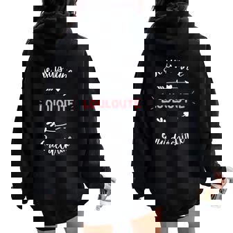 Urnom Copine Louloute Qui Déchire Humour Louloute Sweat à capuche oversize pour femme avec imprimé dans le dos - Cadeauxyz