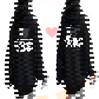 Vbs I Love Vacation Bible School Christian Vbs Church Jesus Women Oversized Hoodie Back Print - Thegiftio