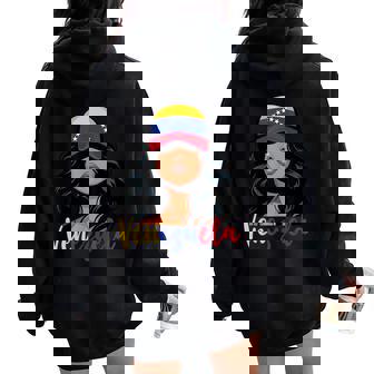 Venezuelan Girl Venezuela Flag Proud Venezolana Women Women Oversized Hoodie Back Print | Mazezy