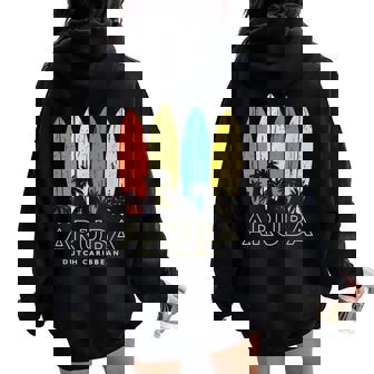 Vintage Aruba Surfboards Girls Boys Souvenir Women Oversized Hoodie Back Print - Thegiftio
