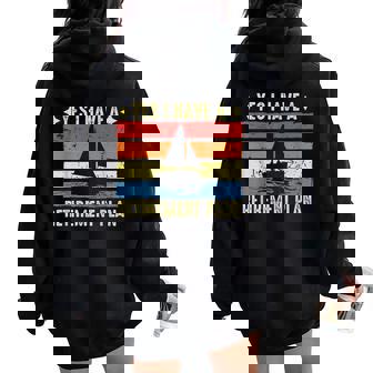 Voile Pour Hommes S Plan De Retraite Bateauoilier Sweat à capuche oversize pour femme avec imprimé dans le dos - Cadeauxyz