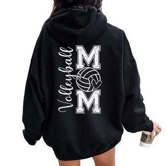 Volleyball Mom Game Day Vibes Volleyball Mother Women Oversized Hoodie Back Print - Seseable