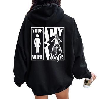Your Wife Isimple My Wife Biker Mogliealentine Moto Felpa con cappuccio oversize da donna con stampa posteriore - Novitaregali