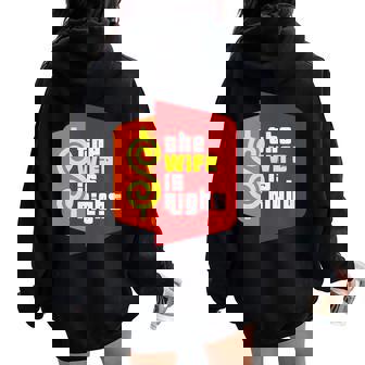 The Wife Is Right Husband Sarcastic Saying Humor Joke Women Oversized Hoodie Back Print | Mazezy