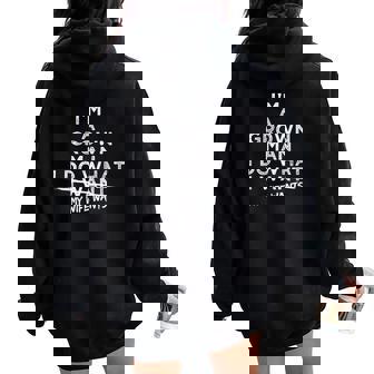 I Do What My Wife Wants Regalo Divertido Para Marido De Esposa Women Oversized Hoodie Back Print - Regaloses