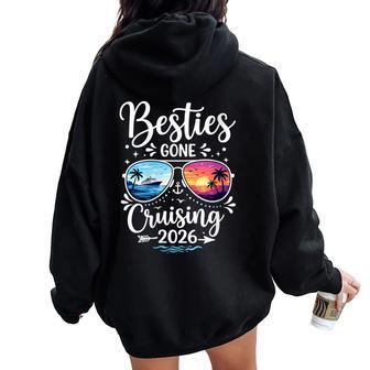 Women's Besties Gone Cruising 2026 Girls Matching Friends Cruise Women Oversized Hoodie Back Print - Thegiftio