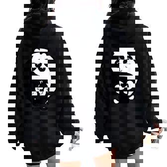 Yin Yang Cute Panda Nouveauté Graphic & Cool s Fun Sweat à capuche oversize pour femme avec imprimé dans le dos - Cadeauxyz