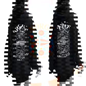 サーモン ノルウェー Rosemaling 花柄 フィヨルド 自然 Norge レディース オーバーサイズ パーカー バックプリント - Kawaiitshirt