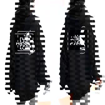 ザ・ホース・フェイス The Horse Face 午年 馬【十二支 干支】2026年 ブランド パロディ レディース オーバーサイズ パーカー バックプリント - Kawaiitshirt